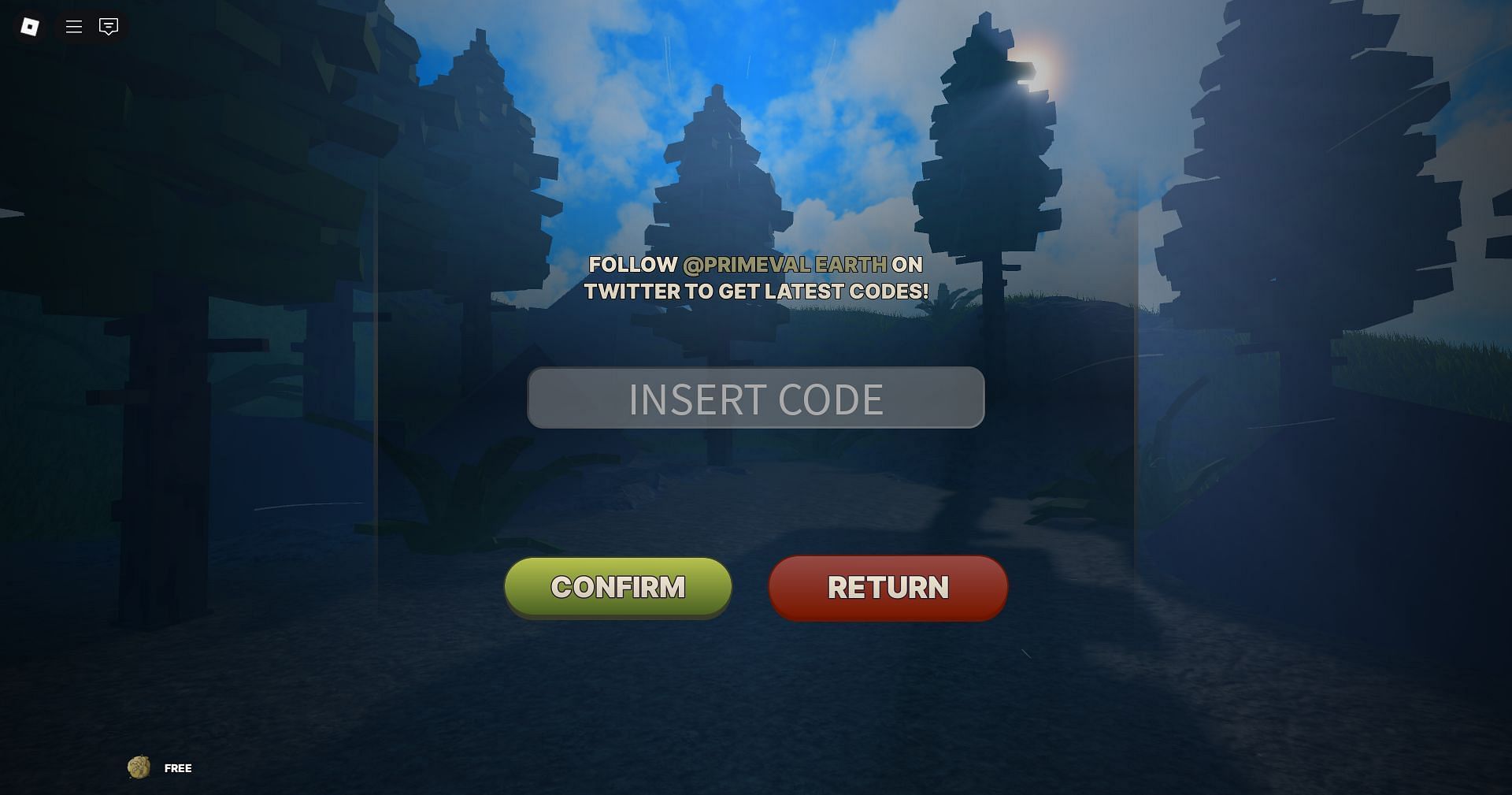 Redeem the code here (Image via Roblox)